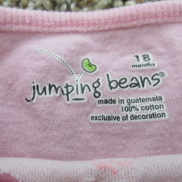 Jumping Beans T Shirt Girls Size 18M Pink Black Long Sleeve Dog Pullover Top Tee - Picture 3 of 4